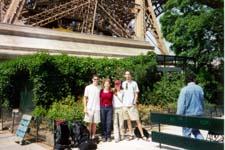 Ryan, Julie, Debbie, Vince at Eiffel Tower