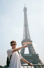 Ryan and full shot of Eiffel Tower