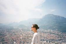 Vince looking out from atop the Bastile in Grenoble