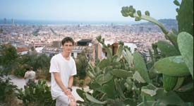 Ryan in Parc Guell looking over Barcelona