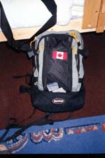 Canadian patch on Canadian backpack from Canada (NOT America!)