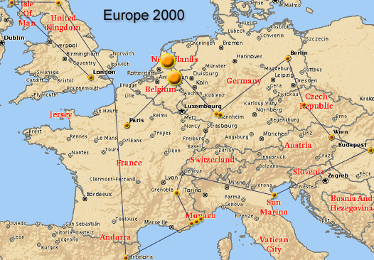 A Map Of Europe 2000