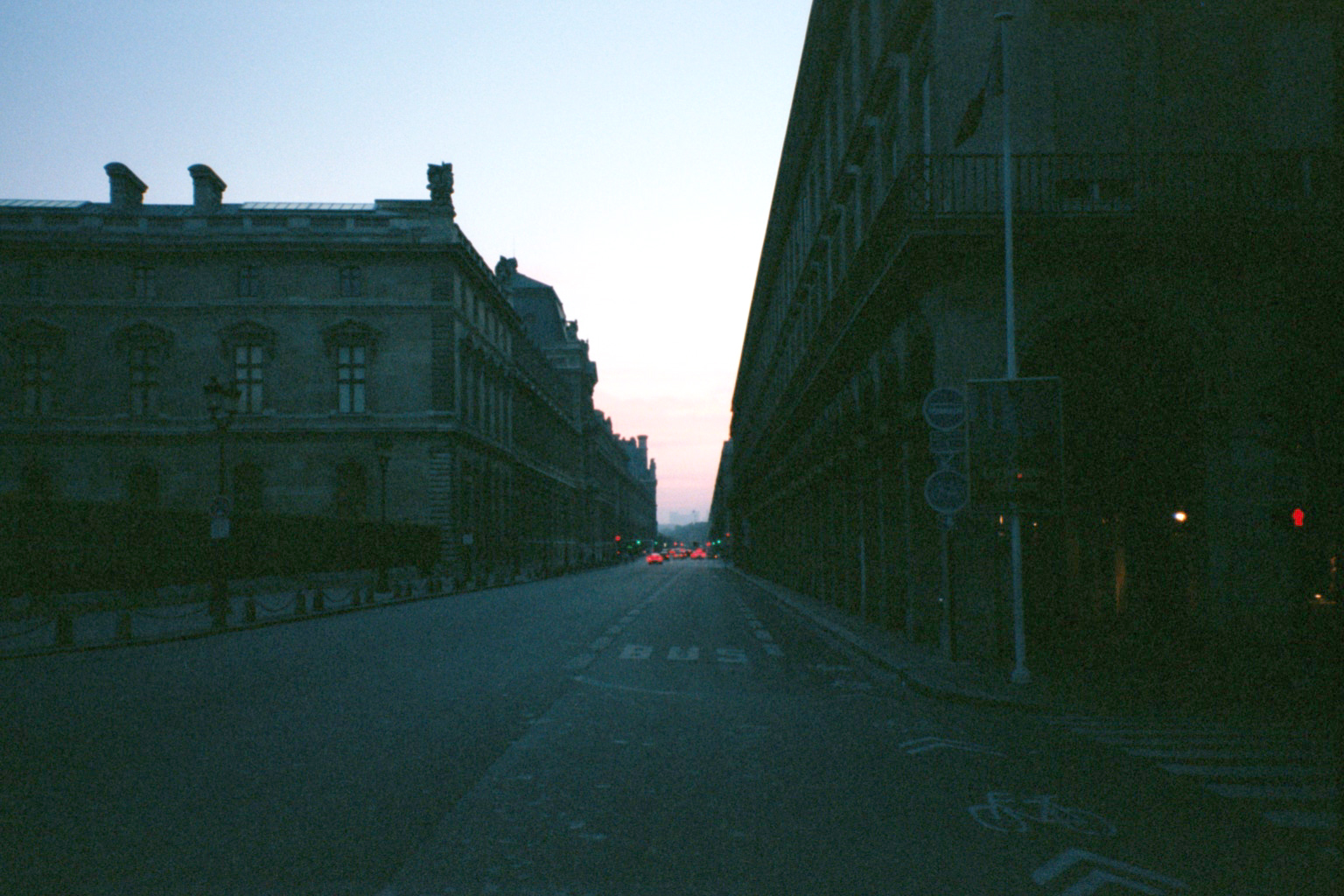 Paris street near Louvre