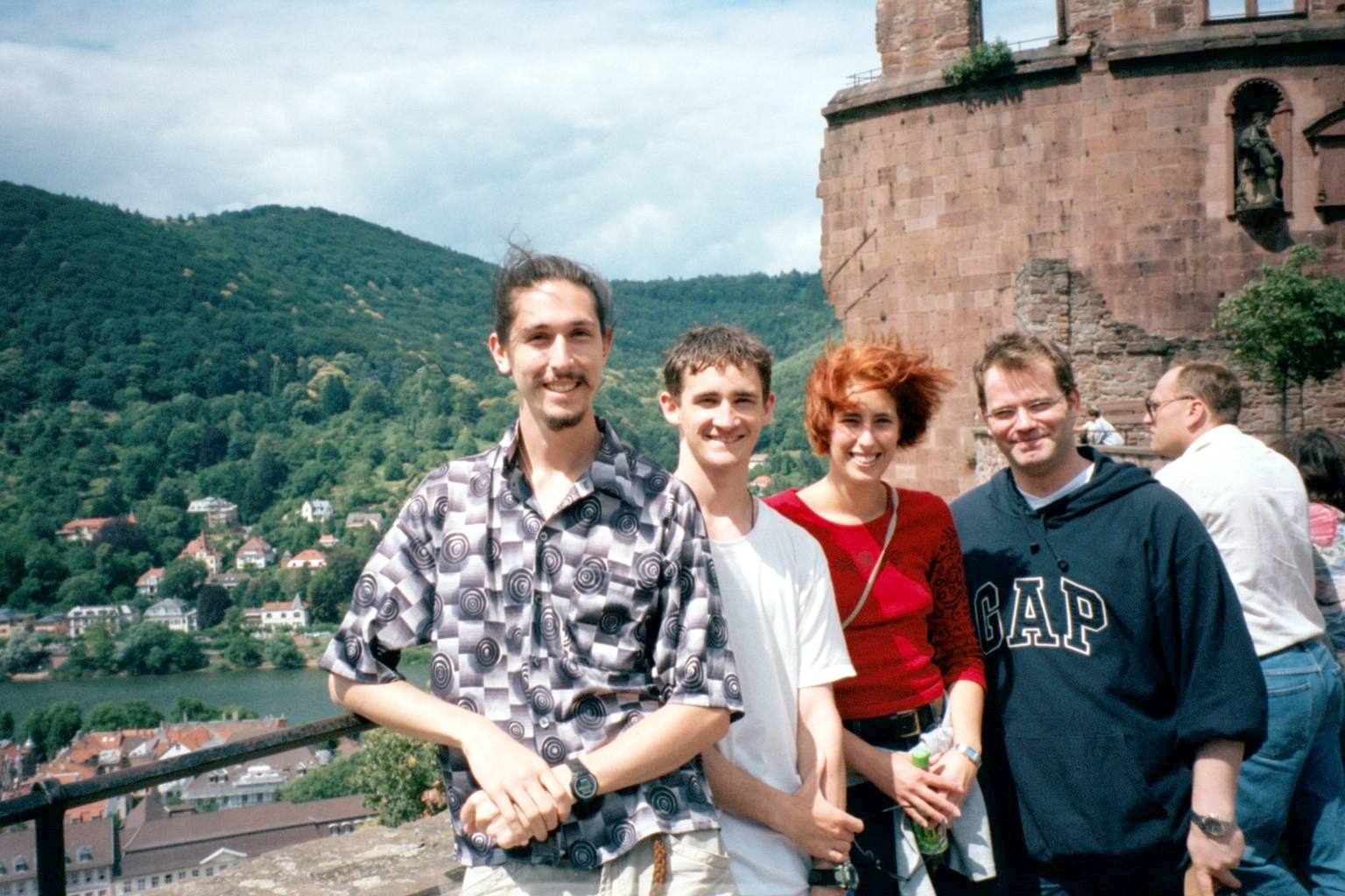 Vince, Ryan, Melanie, and Marc at Heidelberg Castle