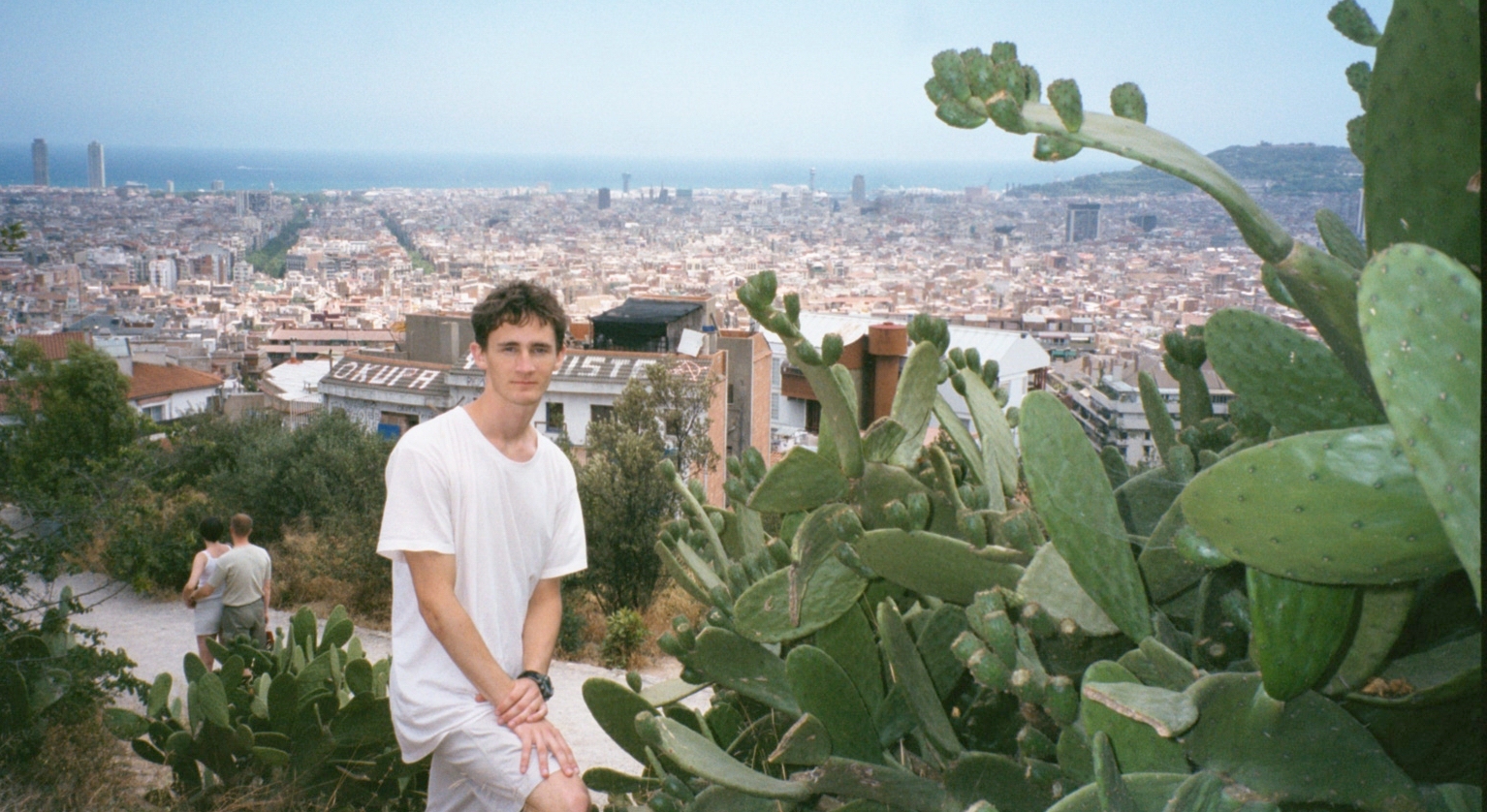 Ryan in Parc Guell looking over Barcelona