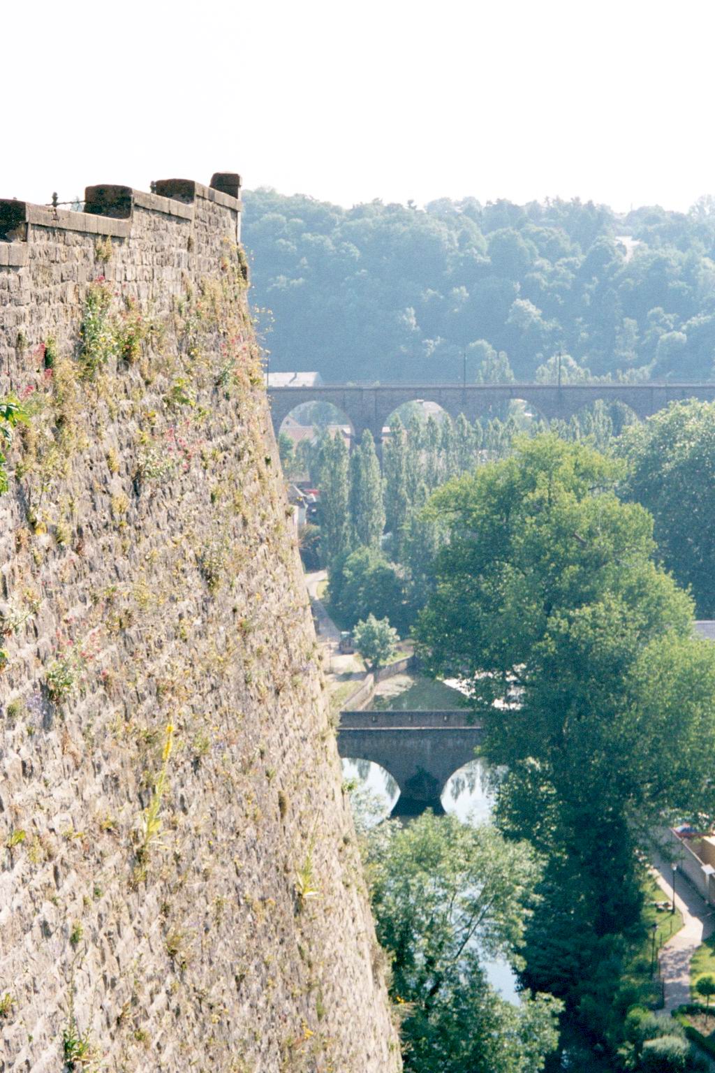 Wall and bridges in Luxembourg
