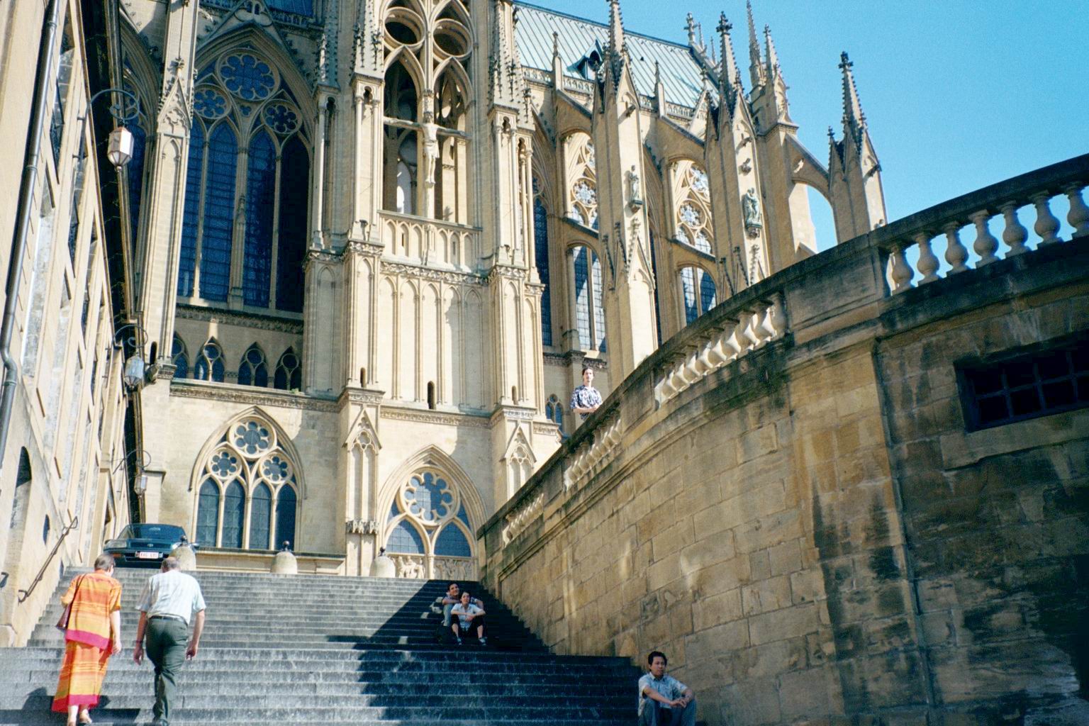 Flying buttresses of the cathedral in Metz
