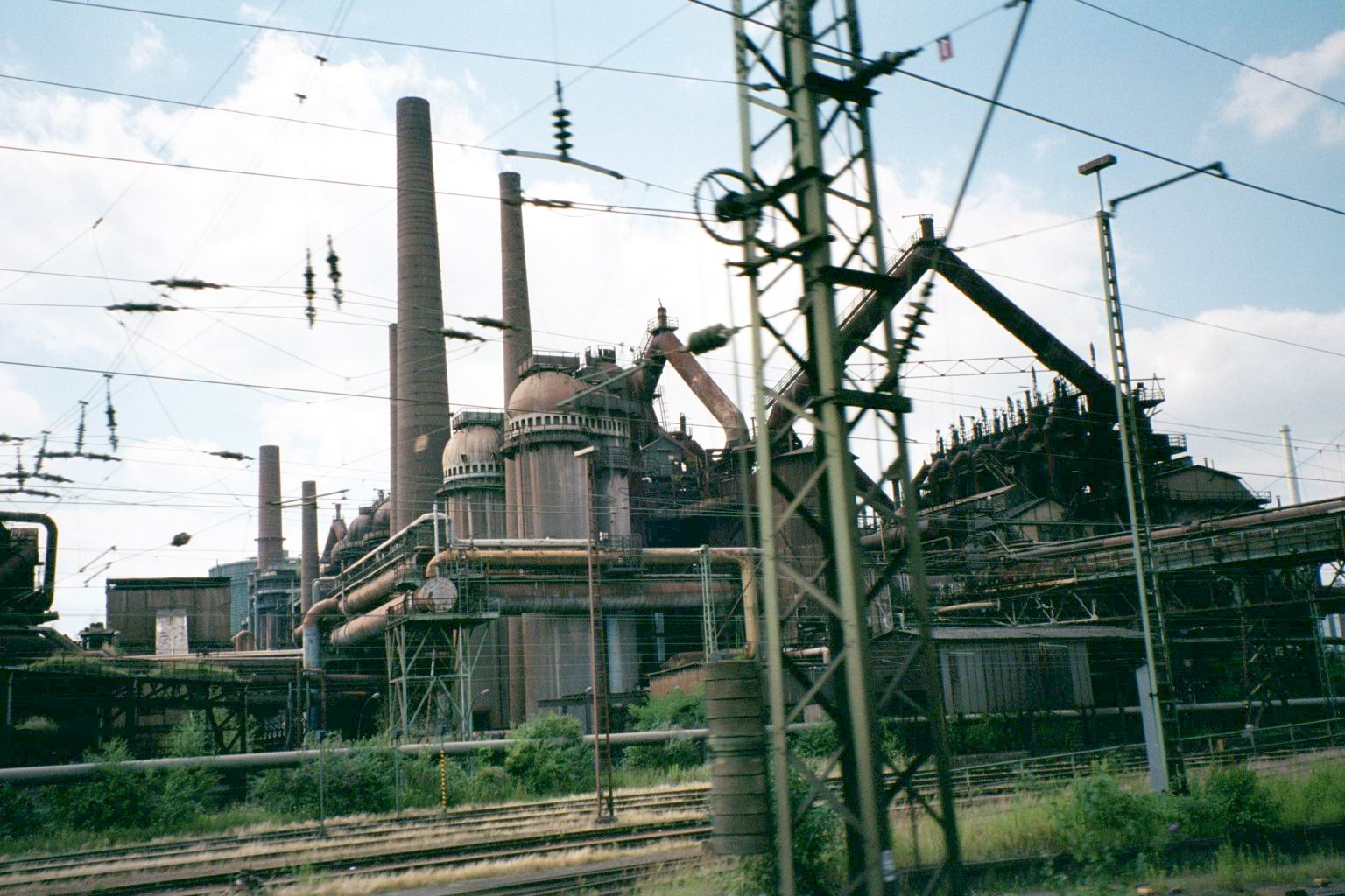 V�lklingen Ironworks, Saarbruecken. What are these I wonder, I've just seen them from the train. 