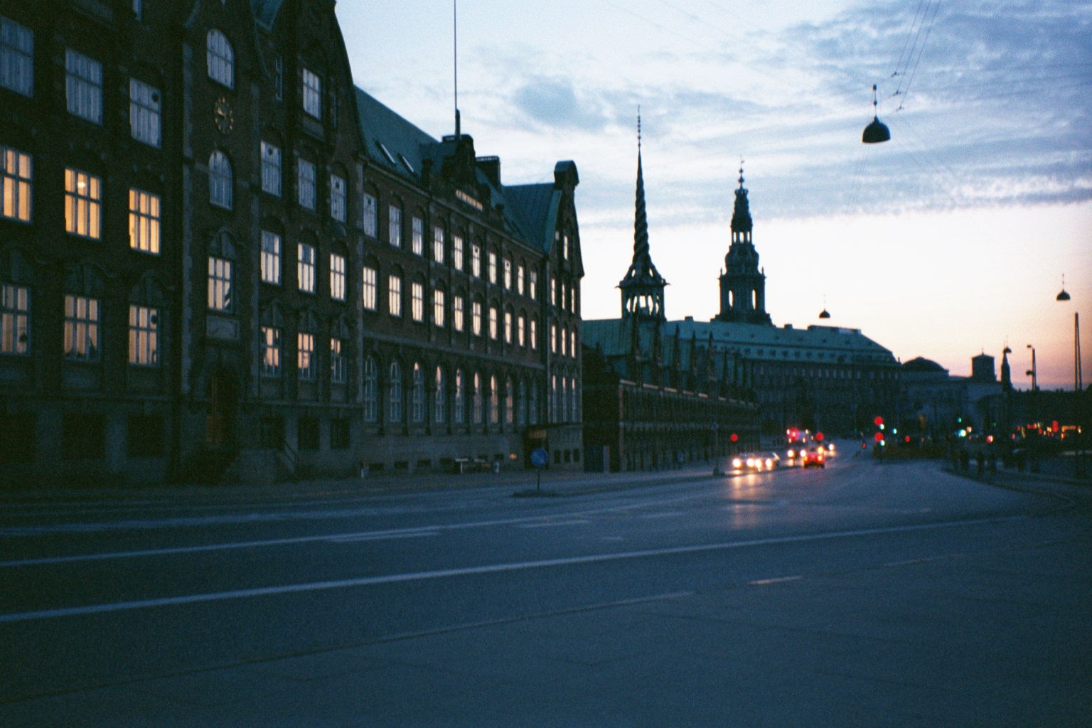 Copenhagen at night, after visiting Christiania