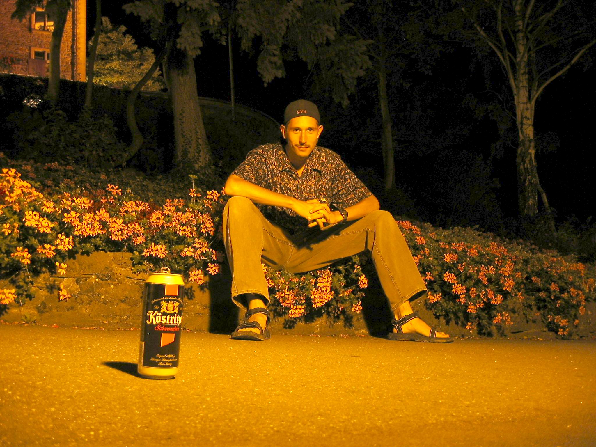 Me, my beer, and the crushing of flowers