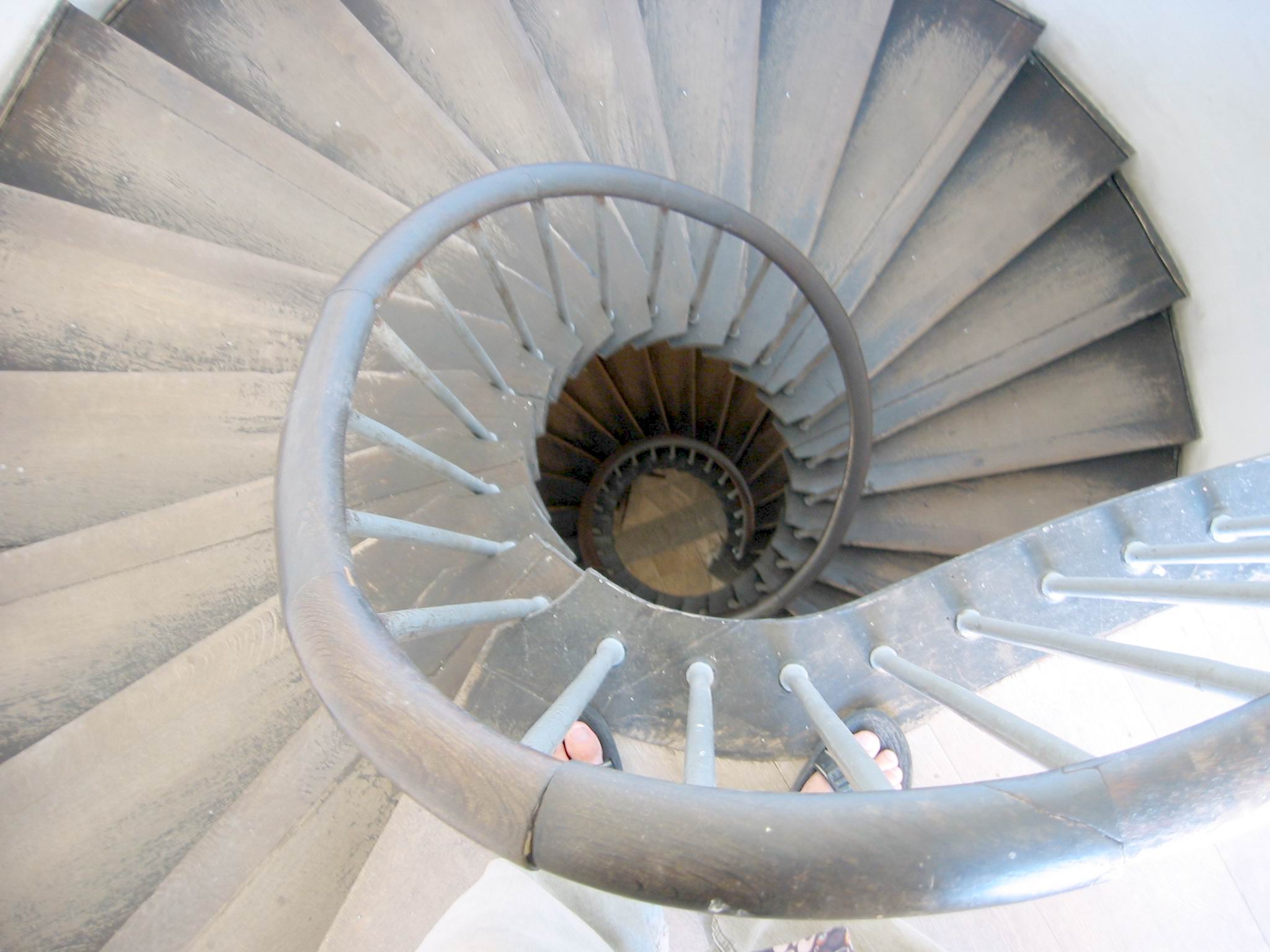 Wooden spiral staircase, a photo must-have