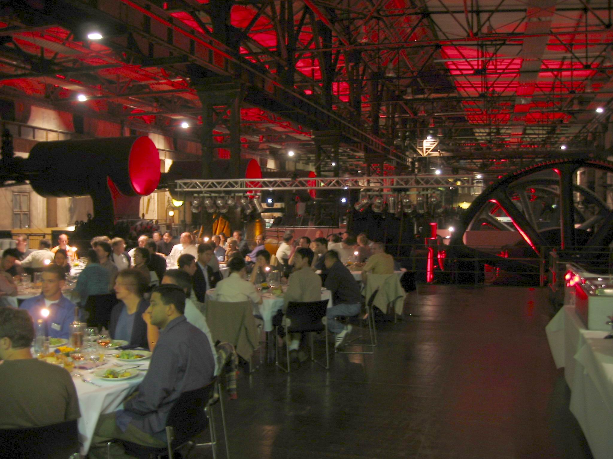 Eurographics 2002 reception dinner at the Vlklingen Ironworks.